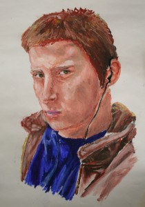 Student Work - oil pastel portrait